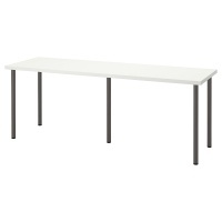 LAGKAPTEN/ADILS IKEA 994.175.80 Письменный стол 200x60 см. Белый/Тёмно-серый