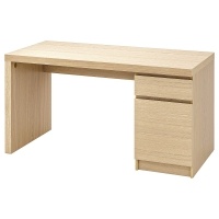 MALM IKEA 203.598.23 Письменный стол 140x65 см дубовый шпон беленый