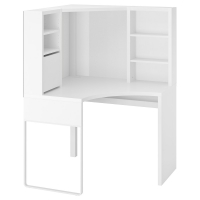 MICKE IKEA 502.507.13 Стол письменный угловой 100x142 см Белый