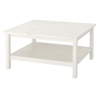 HEMNES Журнальный стол, белая морилка 90x90 см IKEA 101.762.87