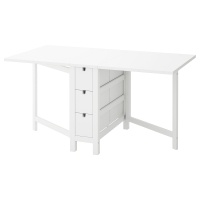 NORDEN IKEA 104.238.86 Стол с откидной столешницей 26/89/152x80 см Белый