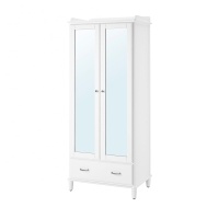 TYSSEDAL IKEA 002.981.28 Шкаф платяной, белый/зеркало