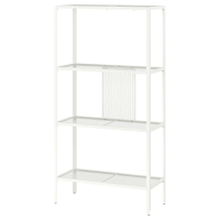 BAGGEBO IKEA 504.811.72 Стеллаж 60x25x116 см. металлический/белый