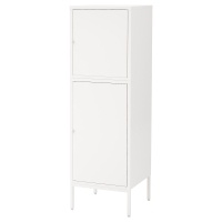 HALLAN ХЭЛЛАН Комбинация для хранения с дверцами, белый 45x47x142 см