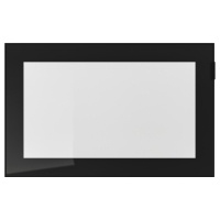 GLASSVIK ГЛАССВИК Стеклянная дверь, черный/прозрачное стекло 60x38 см