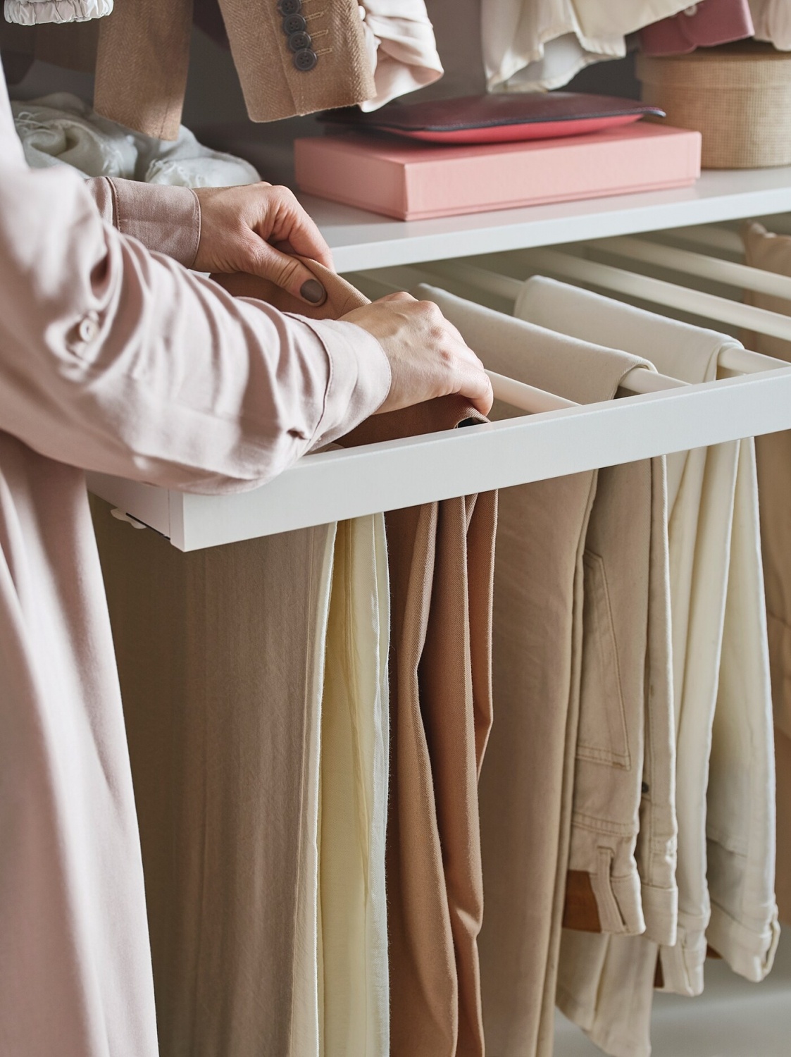 KOMPLEMENT КОМПЛИМЕНТ Выдвижная вешалка для брюк, белый 100x58 см