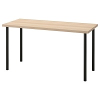 LAGKAPTEN/ADILS IKEA 594.172.52 Письменный стол 140x60 см. Беленый дуб/Чёрный