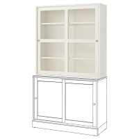 HAVSTA IKEA 304.221.74 Витрина 121x35x123 см Белый