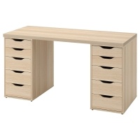 LAGKAPTEN/ALEX IKEA 594.320.40 Письменный стол 140x60 см. Белёный дуб