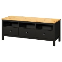 HEMNES Тумба под ТВ Чёрно-коричневый/Светло-коричневый 148x47x57 см. IKEA 104.523.03