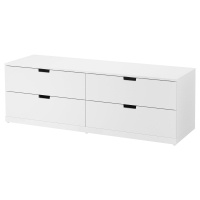 NORDLI Комод с 4 ящиками белый 160 x 54 см