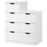 NORDLI Комод с 7 ящиками белый 80 x 99 см