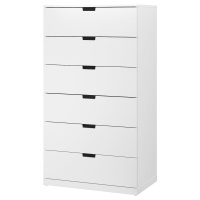 NORDLI Комод с 6 ящиками белый 80x145 см