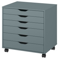 ALEX Комод на колесиках серо-бирюзовый 67x66 см. IKEA