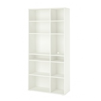 VIHALS Книжный шкаф с 10 полками Белый 95x37x200 см