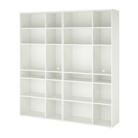 VIHALS Стеллаж комбинированный Белый 190x37x200 см