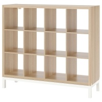 KALLAX Книжный шкаф с опорной рамой 194.427.10 Беленый дуб/Белый 147 x 129 см IKEA