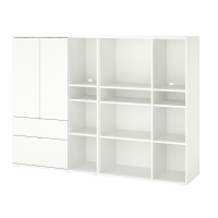 VIHALS  Книжный шкаф Белый 200x37x140 см