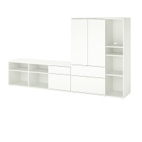 VIHALS Комбинация ТВ Белый 251x37x140 см