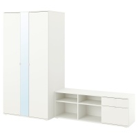 VIHALS Комбинация шкаф/тумба тв Белый 200x57x200 см