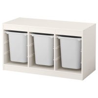 TROFAST Комбинация д/хранения+контейнеры белый/белый 99x44x56 см IKEA