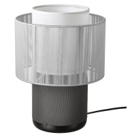 SYMFONISK WiFi лампа/динамик тканевый абажур черный/белый IKEA 694.825.48