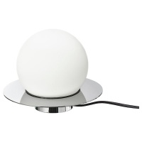 SIMRISHAMN IKEA 504.377.92 Настольная/Настенная Лампа Хром/Опаловое Белое Стекло E14 LED 470 Люмен
