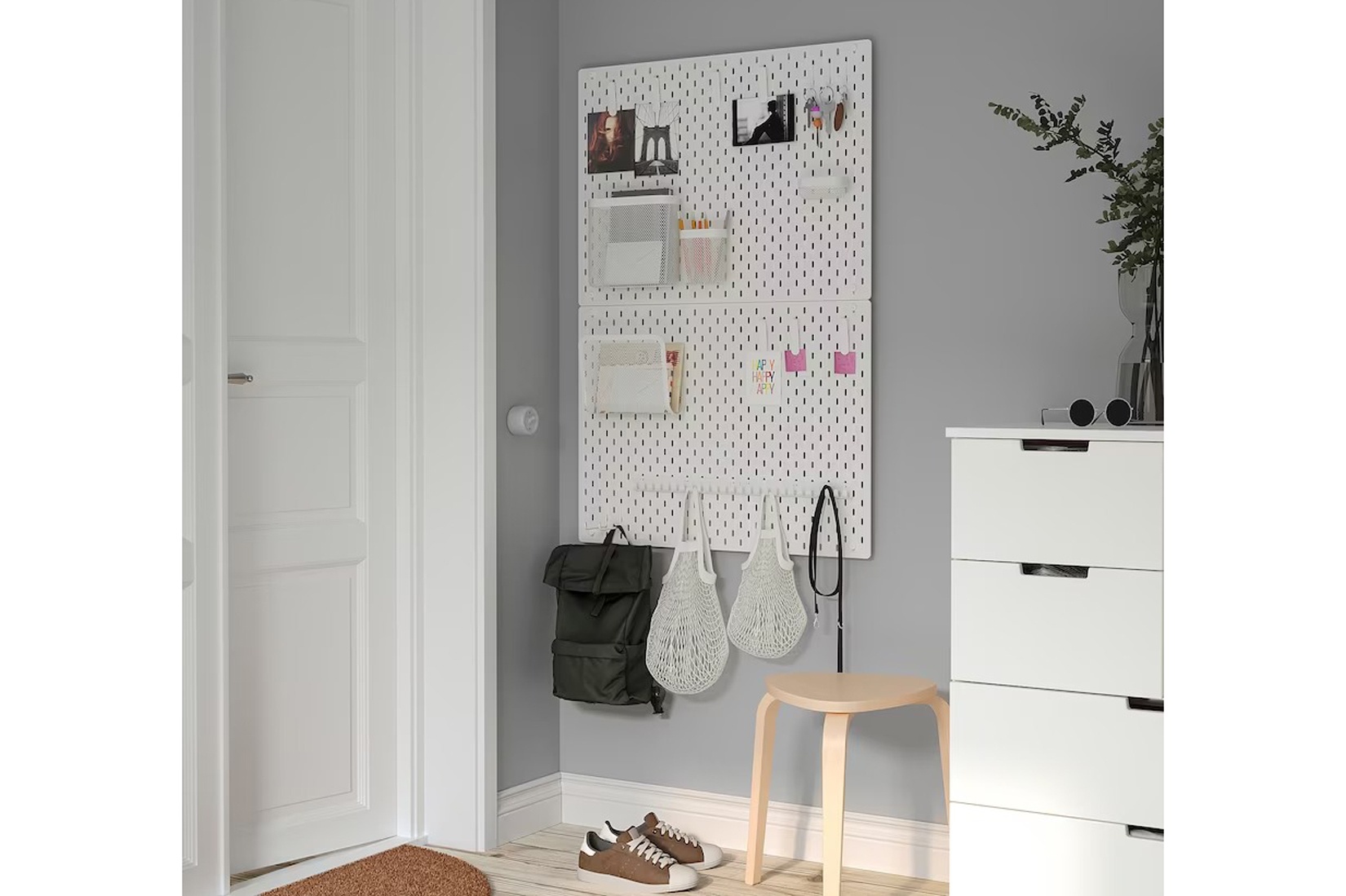 SKADIS IKEA 505.177.60 Корзины 3шт. для хранения Сетчатая Белый