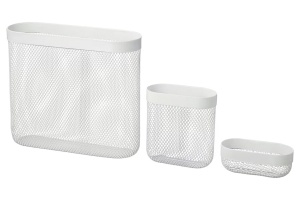 SKADIS IKEA 505.177.60 Корзины 3шт. для хранения Сетчатая Белый
