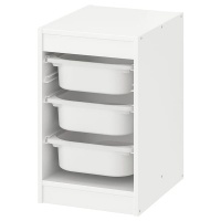 TROFAST Комбинация д/хранения+контейнеры 794.804.50 белый 34x44x56 см IKEA