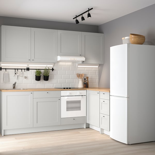 Knoxhult угловая кухня серый IKEA