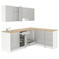 Knoxhult угловая кухня серый IKEA