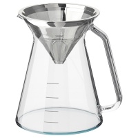 Hogmodig IKEA 903.589.62 Кофеварка 0,6 л с фильтром прозрачное стекло/нерж. сталь Hogmodig IKEA 903.589.62 Кофеварка 0,6 л с фильтром прозрачное стекло/нерж. сталь