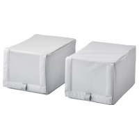 HEMMAFIXARE IKEA 405.039.14 Коробка для обуви ткань в полоску/белый/серый