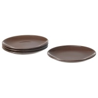 FARGKLAR IKEA 304.854.54 Тарелки 4 шт. 20 см глянцевый коричневый