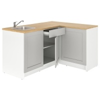 Knoxhult угловая кухня серый IKEA