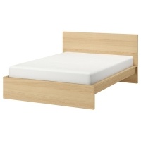 MALM каркас кровати дубовый шпон IKEA 180х200см 990.225.50