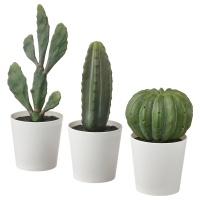 FEJKA IKEA 605.229.97 Кактусы в горшке 3 шт. 6 см. искусственное растение